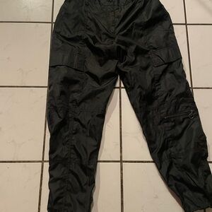 Almost Famous Black Cargo Jogger Pants with Utility Pockets
